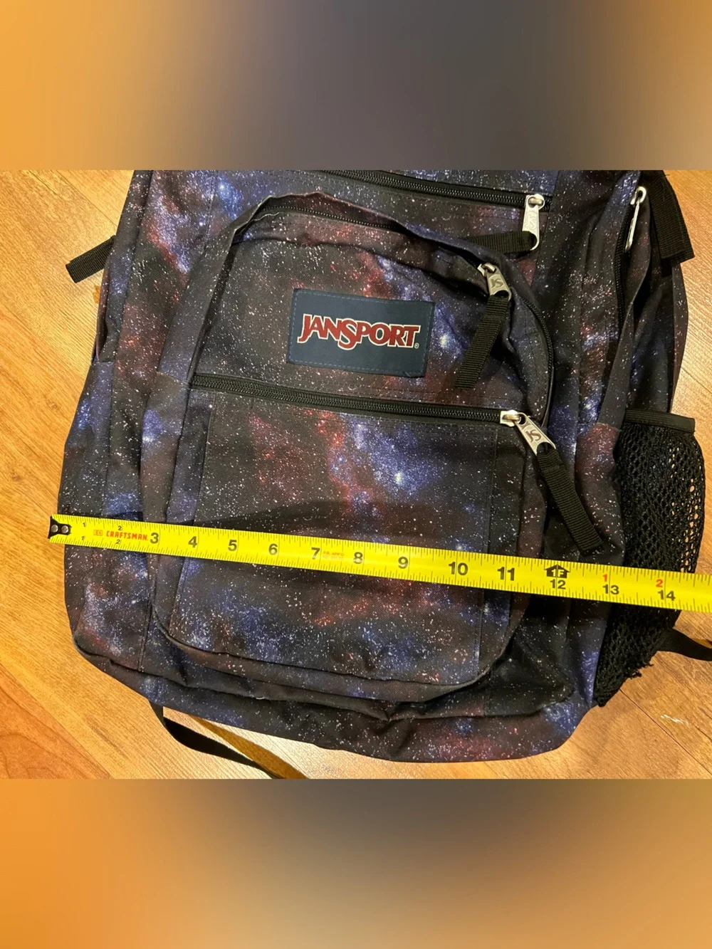 JanSport Galaxy Print Backpack - Black, Purple & Blue